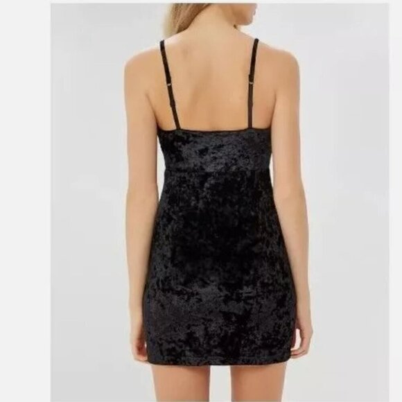 FREE PEOPLE Womens Dress Come Together Bodycon Mini Black Large L  OB842104 NEW - Picture 2 of 10
